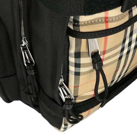 burberry large logo strap backpack|burberry backpack men.